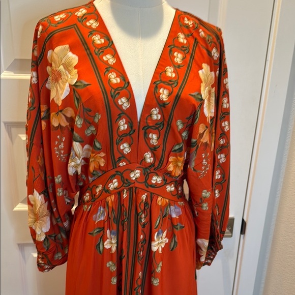 FARM Rio Butterfly Flowers Long Dress Size S - Picture 7 of 13